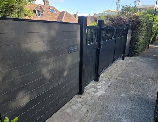completed aluminium electric gates purley surrey